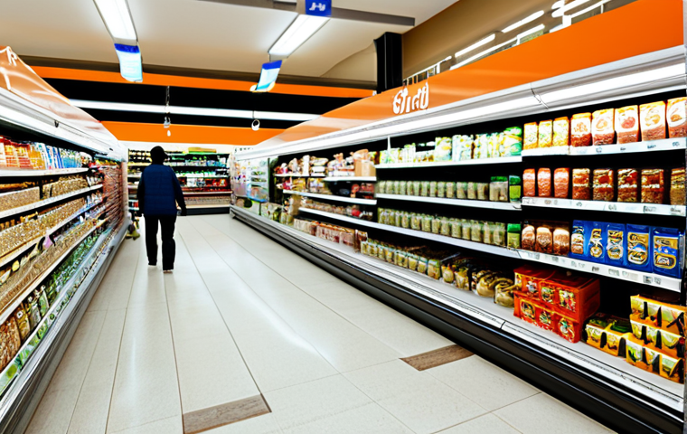 **
A well-organized supermarket interior, showcasing optimized product placement for customer convenience. Shelves are neatly arranged with diverse goods, creating an easy shopping experience. Include shoppers browsing the aisles. Emphasize efficiency and accessibility. Safe for work, appropriate content, fully clothed shoppers, professional supermarket setting, perfect anatomy, natural proportions, family-friendly.
**