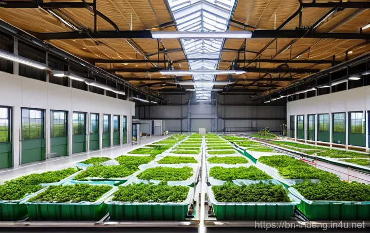 산업공학 글로벌 트렌드 - **Digital Twin: Real-time Monitoring and Simulation**
    "A dynamic and visually engaging scene ill...