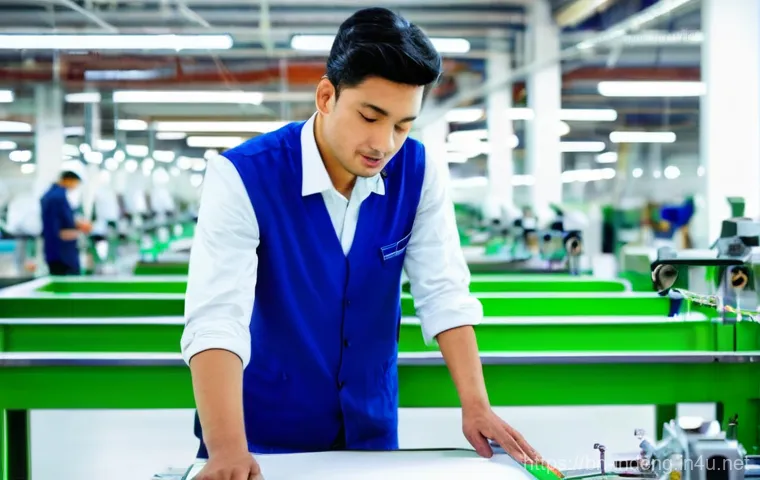 산업공학과 환경 최적화 기술 - Green Garment Factory with Industrial Engineer overseeing Sustainable Production**
**Prompt:** A mo...