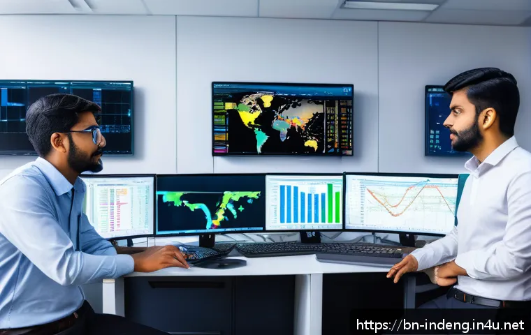 산업공학에서의 통계 분석 - A modern industrial engineering workspace featuring a diverse team of Bengali engineers analyzing co...